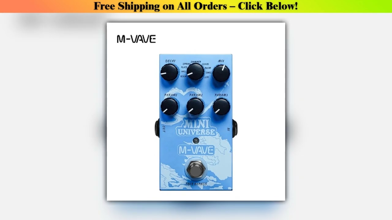 M-VAVE Mini Universe Guitar Effect Pedal Digital Reverb Pedal Digital Modeling Reverberation