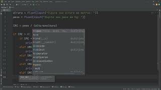 464  - Calculando o índice de massa corporal IMC em Python
