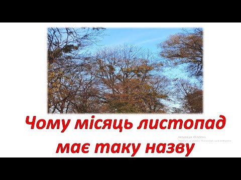 Чому місяць листопад має таку назву