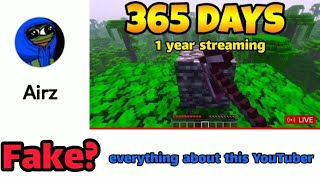 Airz breaking bedrock in Minecraft for 1 year! Fake? Resimi