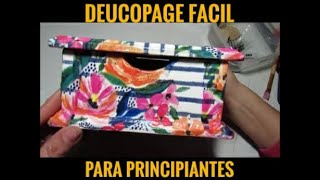 🔴Deucopage para principiantes fácil / restaurar madera con servilletas🔴