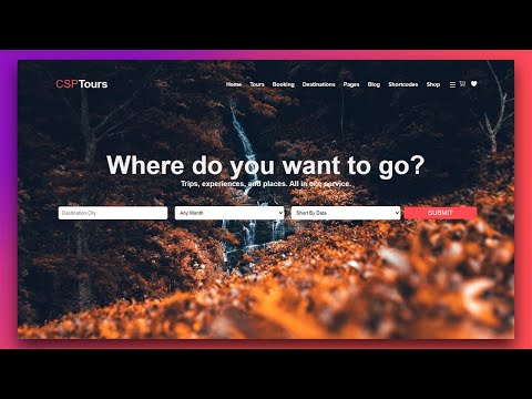 Create a Responsive tourist Website With HTML CSS and JS Traveling Website