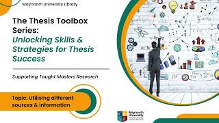 The Thesis Toolbox Series: Utilising Different Sources Information
