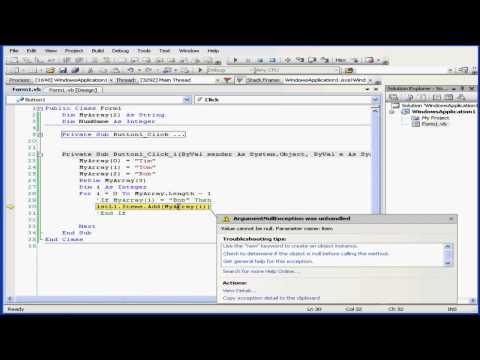 Visual Basic Video Tutorial - Volume 1- Lesson 39: ReDim