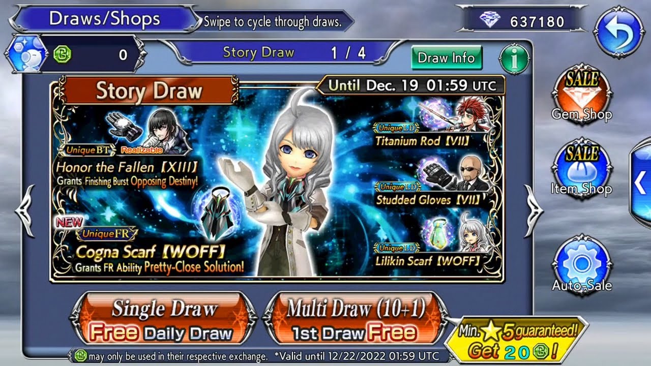 Ticket Pulls for Enna Kros FR and Raines BT - Dissidia Final Fantasy Opera Omnia