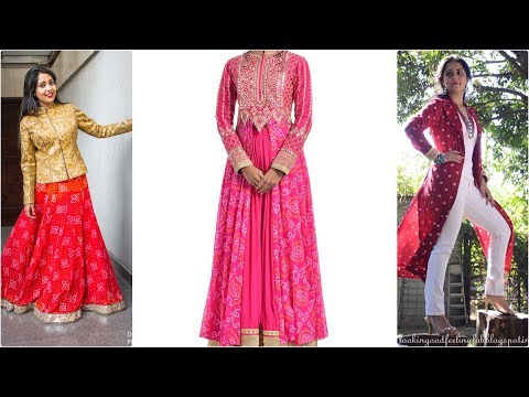 Latest Bandhej Print Design Dresses For Girls