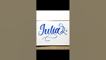 "Julia" Name Calligraphy #shorts #art #lettering #calligraphy #handlettering