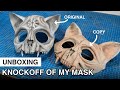 Unboxing a knockoff of my cat skull mask
