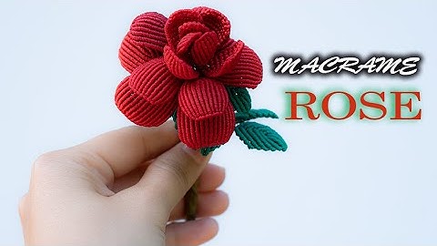 This Beautiful 3D macrame ROSE will melt any heart - step by step tutorial - Thắt hoa hồng