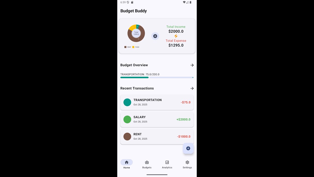 Build a Fully Functional Finance App — BudgetBuddy using Kotlin in Android Studio