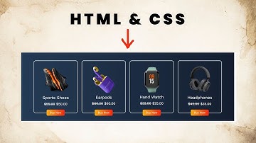 Create Shopping products section using HTML & CSS | Ecommerce website using html and css