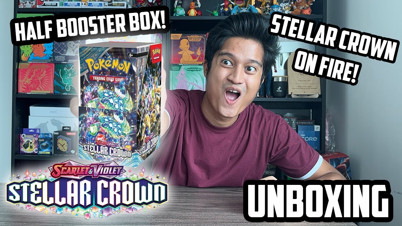 STELLAR CROWN HALF BOOSTER BOX UNBOXING!