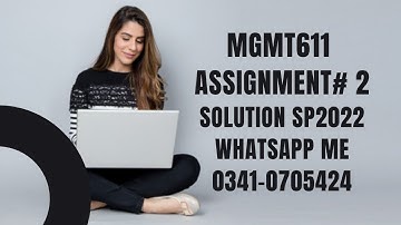MGMT611 assignment 2 sp2022 mgmt611
