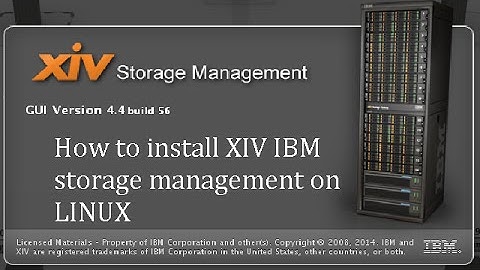 How to install XIV IBM storage management on LINUX