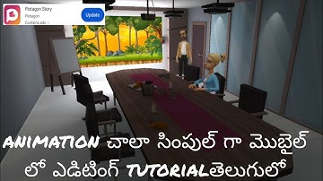 how to make a animated video|| plotagon story app || on mobile editing Telugu