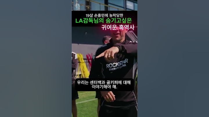 19살 손흥민에 농락당한  LA감독님의 숨기고싶은 흑역사(재업)