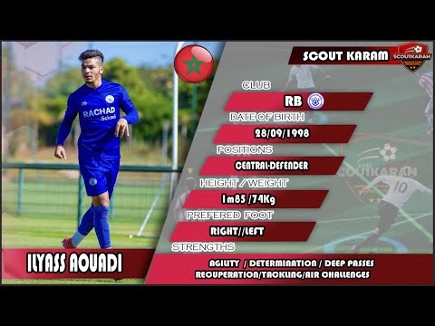 ILYASS AOUADI RB MOROCCO 20 CENTRAL DEFENDER RIGHT BACK SKILLS Part 1 2022 23 HD 