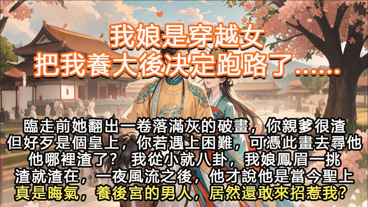 完結沙雕搞笑甜爽文：臨走前她翻出一卷落滿灰的破畫，你親爹很渣但好歹是個皇上，你若遇上困難，可憑此畫去尋他他哪裡渣了？ 我從小就八卦，我娘鳳眉一挑渣就渣在，一夜風流之後，他才說他是當今聖上真是晦氣，養後