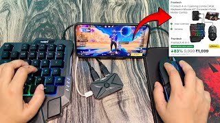 Keyboard mouse OTG 4 in 1 mix pro frontech setup unboxing | Play free fire mobile games with ⌨️ 🖱️ screenshot 1