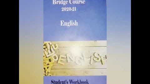 Bridge Course, class 9th -English, M. P. Board.