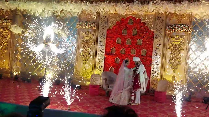 stage varmala effect 7772939777 ujjain #weddingplanner #eventmanagement #ujjain #varmala