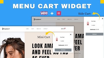 How To Add Wocommerce Mini Cart or Side Cart With Elementor Pro - Menu Cart Widget
