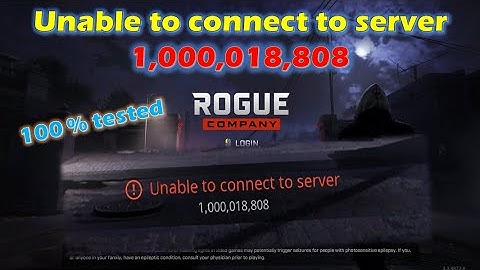 How To Fix ROUGE COMPANY - "Unable To Connect To Server 1,000,018,808" | LOGIN ERROR On STEAM & EPIC