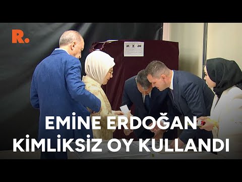 Emine Erdoğan kimliksiz oy kullandı