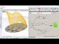 Creating a Dome structure in Grasshopper using the Kangaroo solver (no audio)
