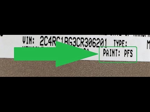 How To Find Your CHRYSLER Paint Code