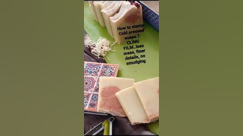 How to stamp cold pressed soaps..here