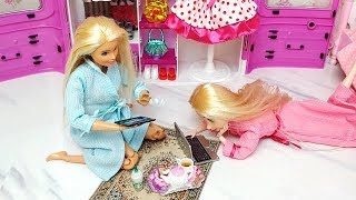 💙BARBIE MORNING ROUTINE💙PRINCESS RAPUNZEL💙DRESS UP💙DOLLHOUSE💙ROTINA MATINAL💙CAFÉ DA MANHÃ