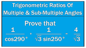 Trigonometric Ratios Of Multiple and Sub Multiple Angles Example # 14 / Maths Trigonometry