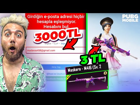 3TL'YE MASKARALI HESAP ALMAK MÜMKÜN MÜ? Pubg Mobile Hesap Satın Alma GGŞA