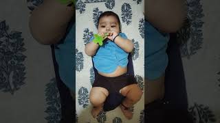 Baby Aadya playing with teether 😍👶 #shorts #cutebaby #baacha #babygirl #aadya #firstcry