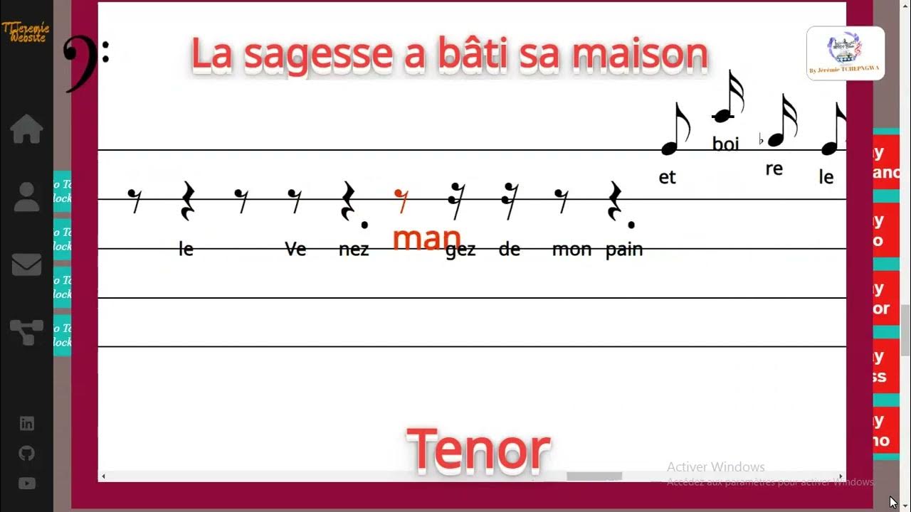 La sagesse a bâti sa maison Lucien DEISS Tenor YouTube