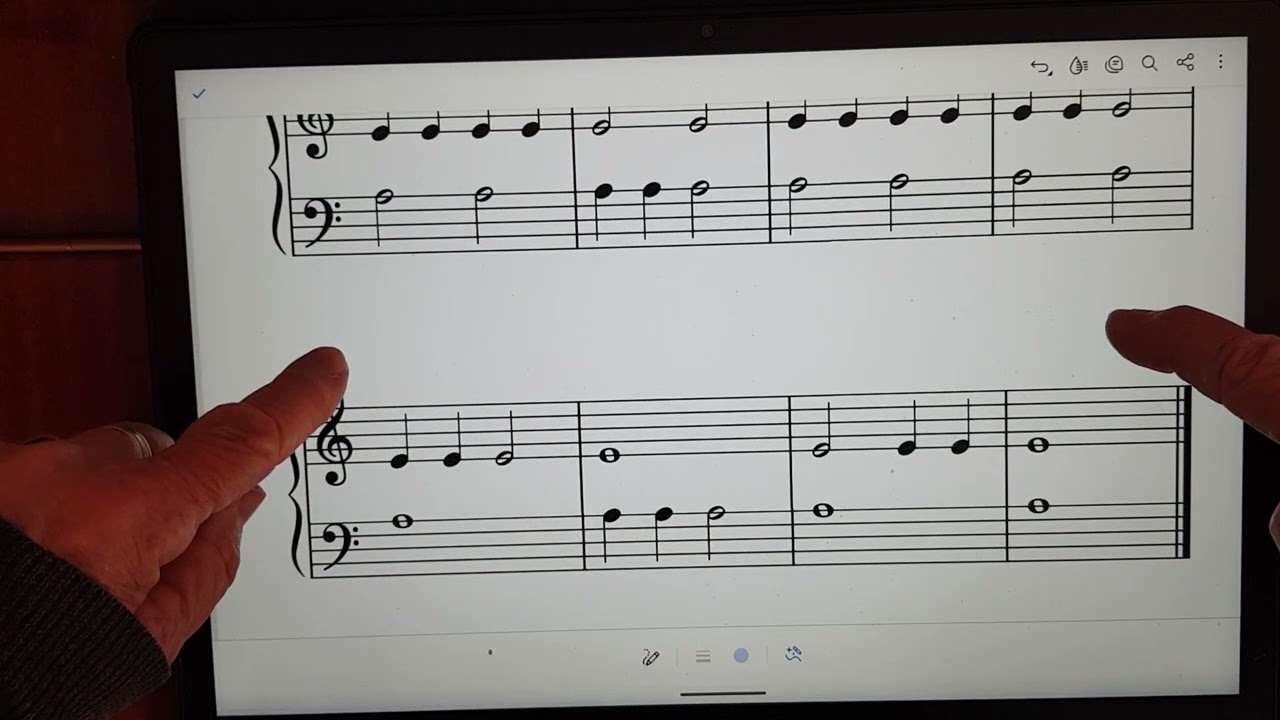 Jeu de rythme 2 ( rondes, blanches, noires ) 