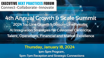 4th Annual Growth & Scale Summit. January 18, 2024