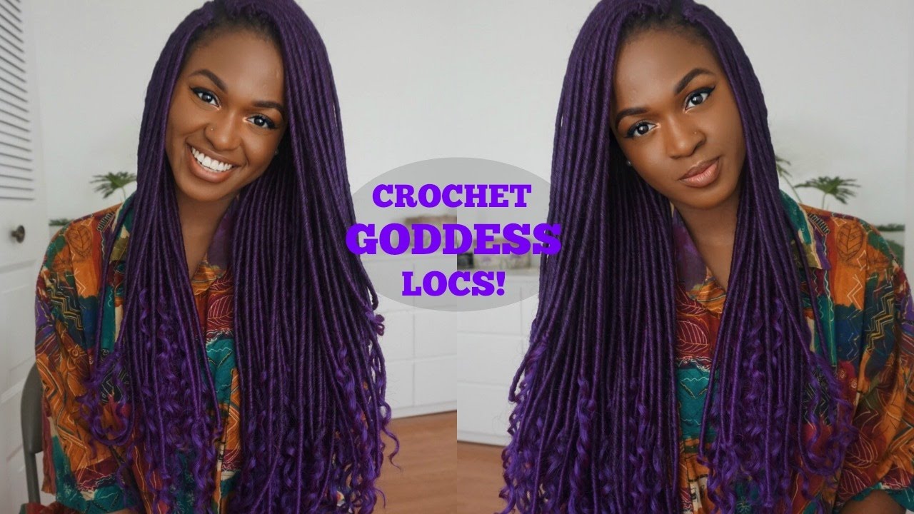 braids crochet long how PURPLE CROCHET GODDESS YouTube Tutorial LOCS   Quick