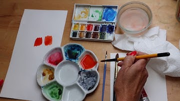 How to Load Brush, Mix Colour and Clean Brushes for Watercolours