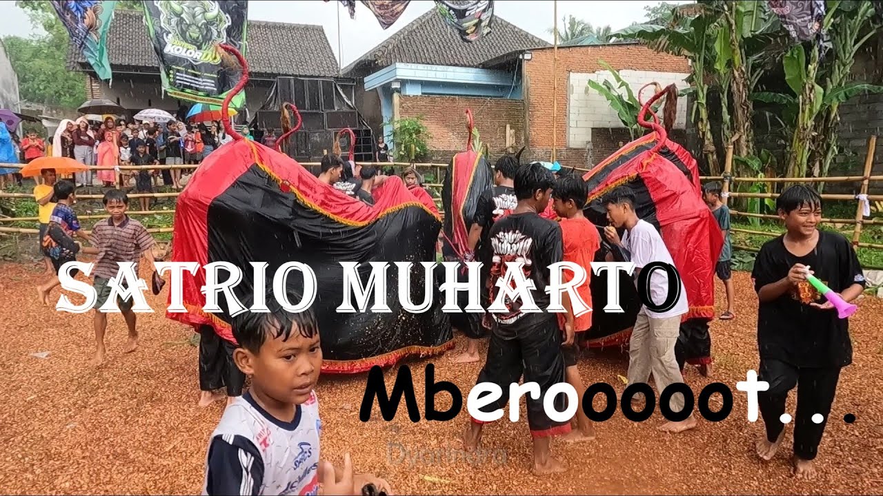 Hujan hujanan bareng Bantengan Satrio Muharto mberot full kalapan