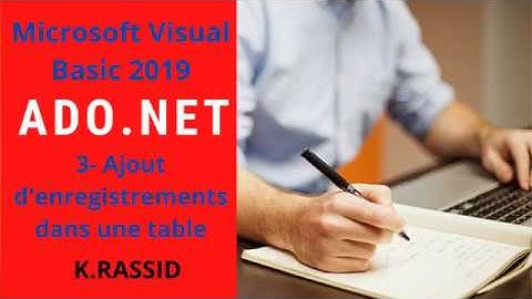 TP 3:  Ajout de lignes dans une table | Bases de données et ADO.Net 2019 | Connecter ACCESS au VB |