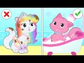 BABY PETS 🛁🌈 Kira se da un baño de Espuma de Colores