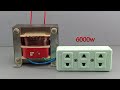 Free Energy // How To Make 235v Generator from iron inverter Using two Motors