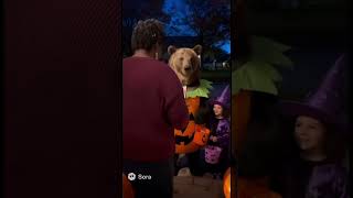 Bear goes trick or treating #viral #memes #funny #relatable #bear #halloween #fypシ #soraai #fypage