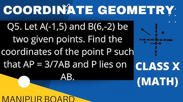 COORDINATE GEOMETRY || CLASS X MATH EX.11.1 Q.5 || MANIPUR BOARD || GPS MANIPUR