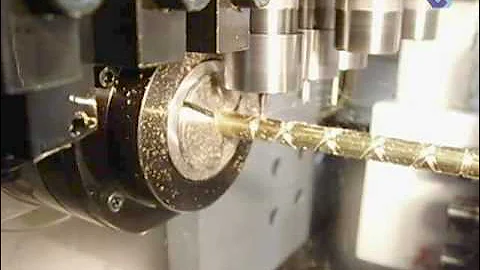 Diamond 20CS Swiss-type CNC Lathe -  Long Part / Preview [480p]