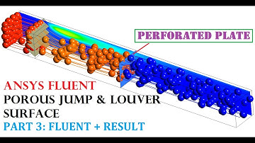ANSYS FLUENT Tutorial: porous jump, perforated plate, louver (louvre) Part 3/3