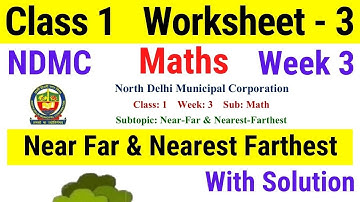 NDMC Class 1 Maths worksheet 3 solution Week 3 (14/6/21) || worksheet 3 class 1st maths