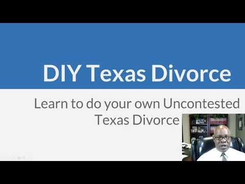 Video: Come Divorziare in Texas: 11 Passaggi (con Immagini)